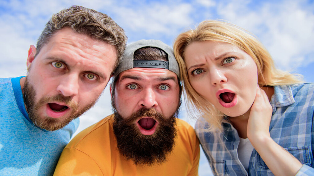 shocked group of people