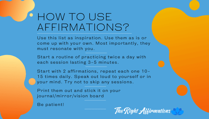 how to use affirmations banner