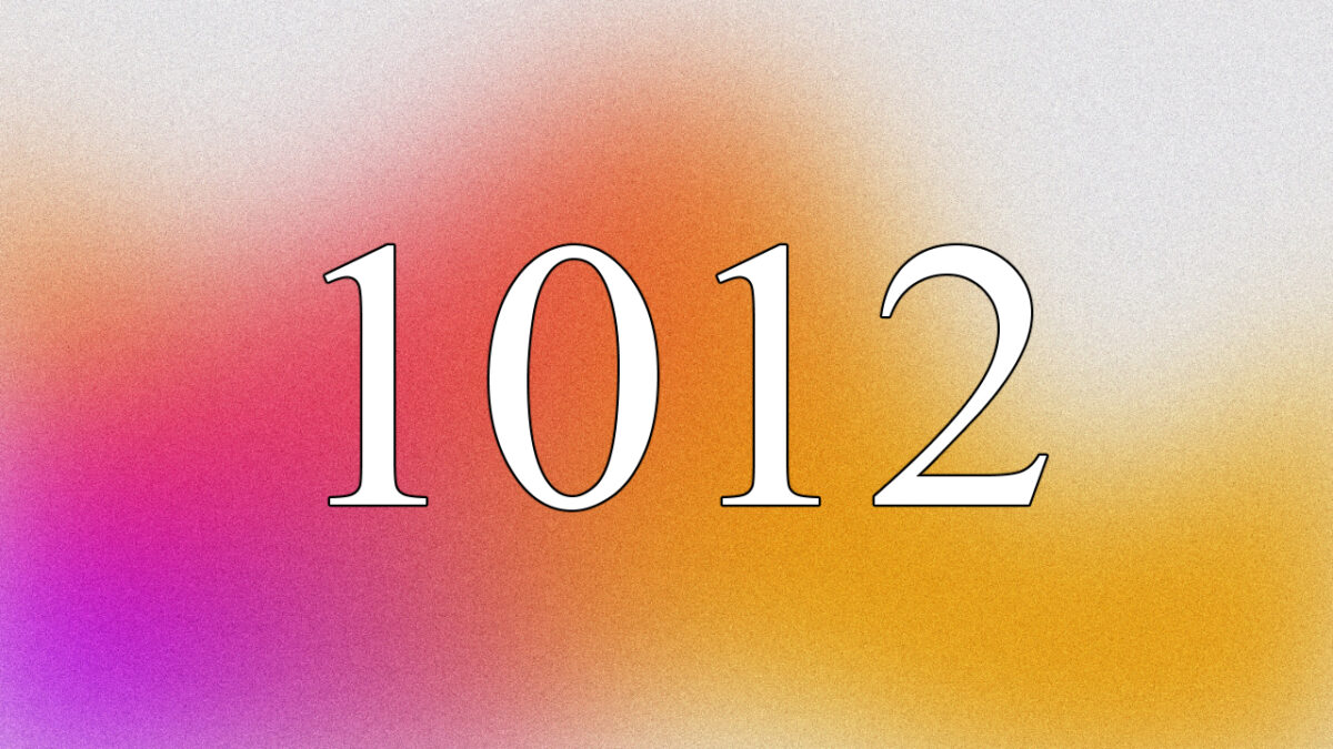 angel number 1012