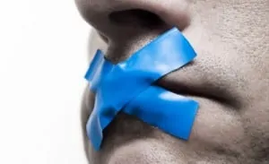 mouth taped shut