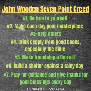 John Wooden Seven Point Creed