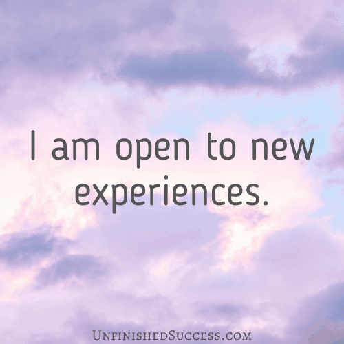 I am open to new experiences.