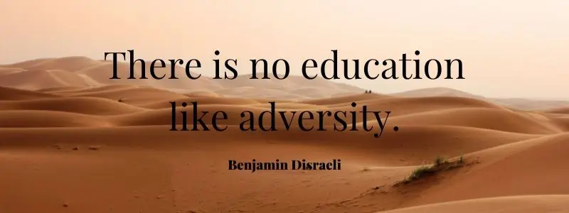 There is no education like adversity.