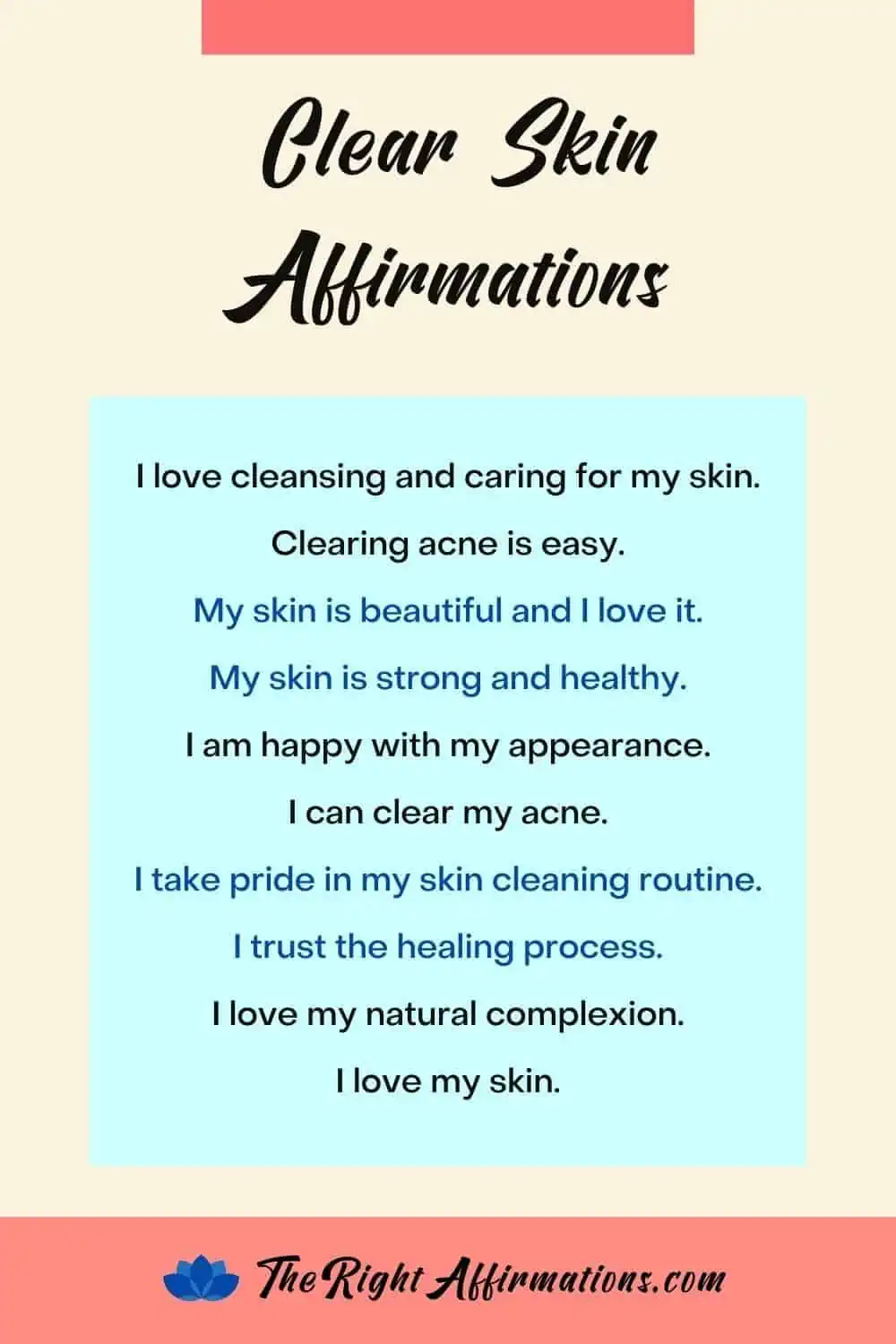 affirmations for better skin pinterest