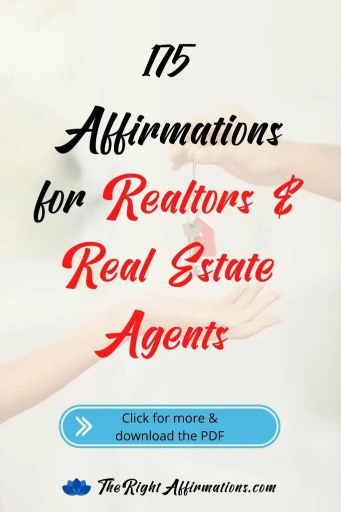 affirmations for realtors and real estate agents pinterest