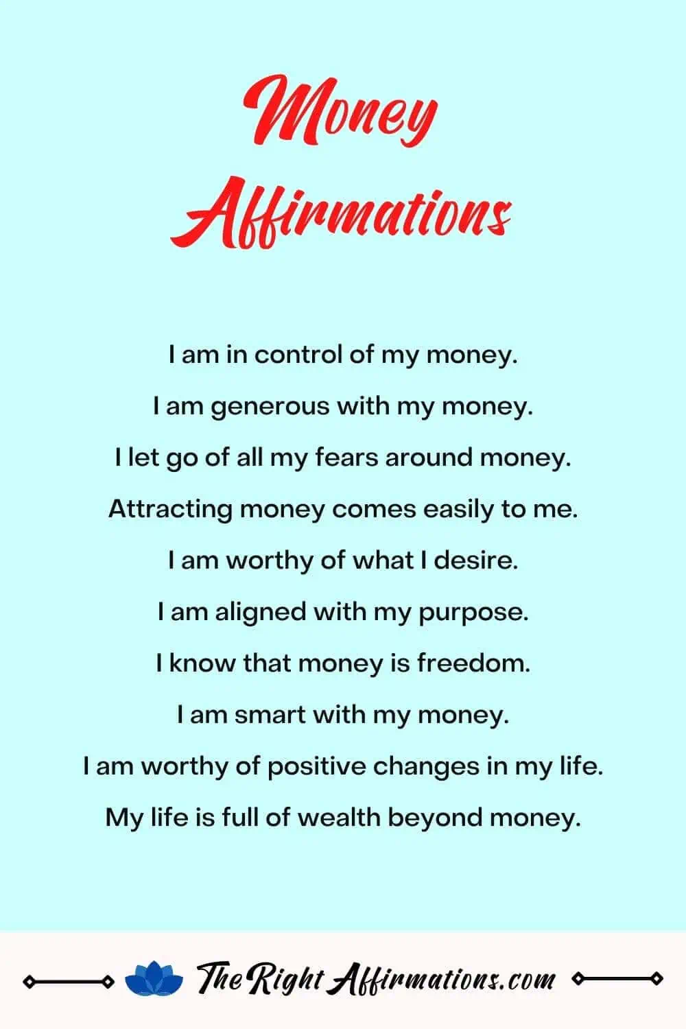 money affirmations for more wealth