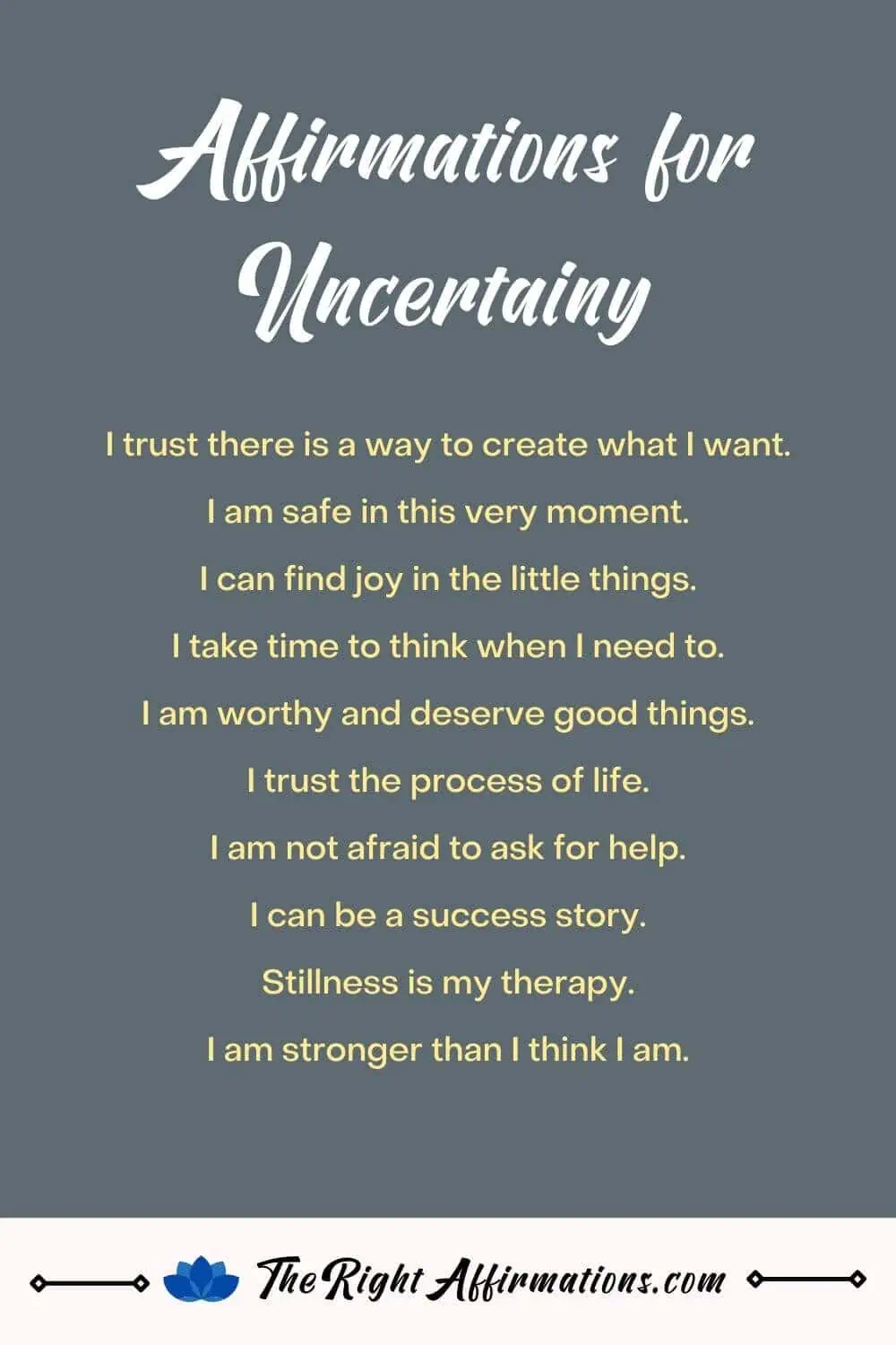uncertainty-affirmations