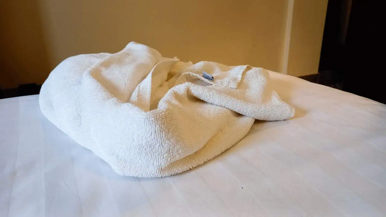 wet-towel-on-bed