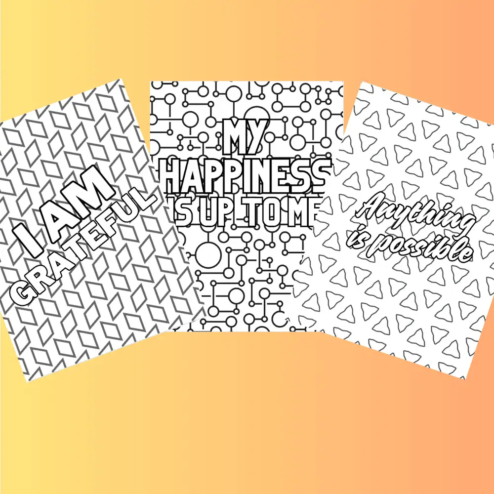 Think Positive Colouring In Positive Thinking Coloring Book (Alternate Version) – Unfinished Success